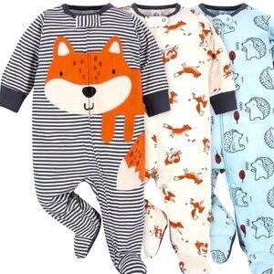 3-Pack Baby Boys Fox Sleep 'N Plays 3-6 months